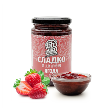 BuzKo STRAWBERRY JAM, 65% WHOLE FRUIT – 380 g