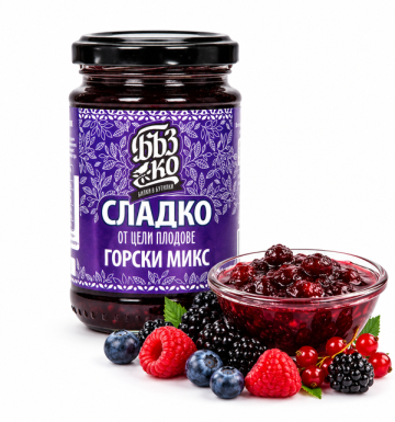 BuzKo FOREST FRUIT JAM, 65% WHOLE FRUIT – 380 g