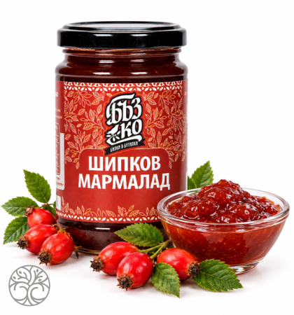 BuzKo ROSEHIP JAM, 60% FRUIT – 380 g
