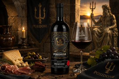 ЧЕРВЕНО ВИНО POSIDONE ORGANIC PRIMITIVO - CORVEZZO, 750мл