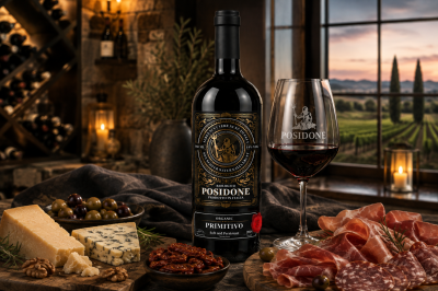 ЧЕРВЕНО ВИНО POSIDONE ORGANIC PRIMITIVO - CORVEZZO, 750мл